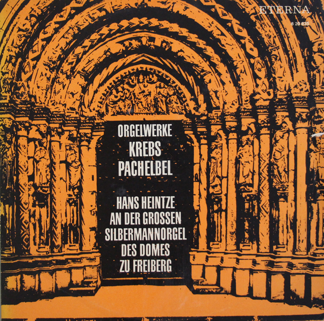 【テストプレス】　ハインツェのクレーブス、パッヘルベル/オルガン作品集　独ETERNA　3742　LP レコード