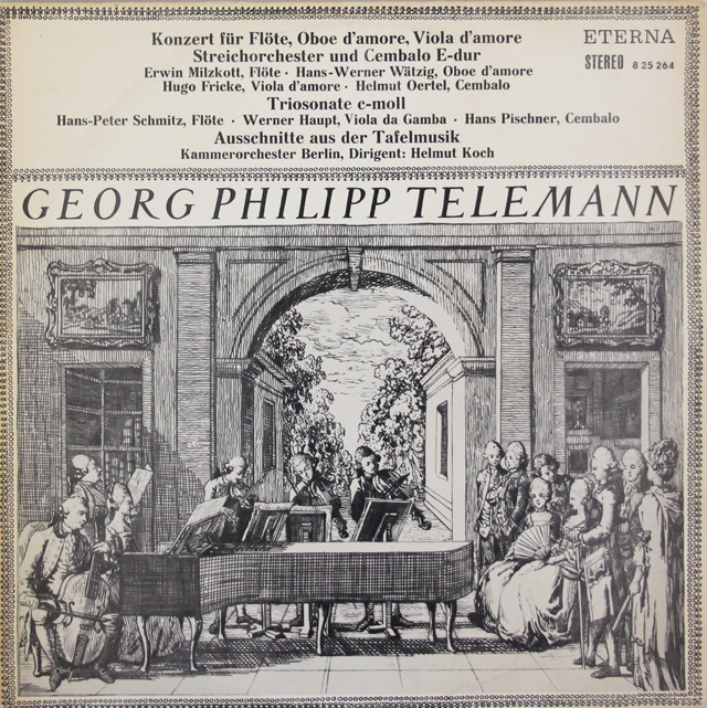 【テストプレス】　コッホのテレマン/「ターフェル・ムジーク」より、他　独ETERNA　3742　LP レコード