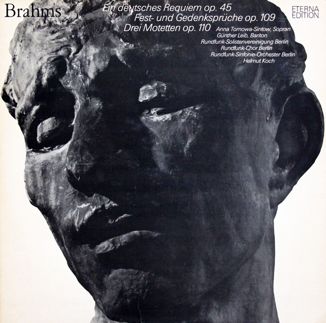 【テストプレス】　コッホのブラームス/ドイツ・レクイエムほか　独ETERNA　3742　LP レコード