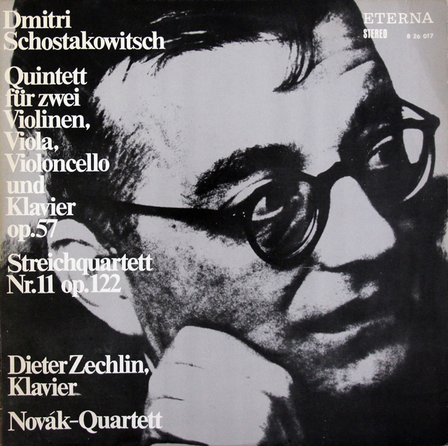 【テストプレス】　ツェヒリン、ノヴァーク四重奏団のショスタコーヴィチ/ピアノ五重奏曲ほか　独ETERNA　3742　LP レコード