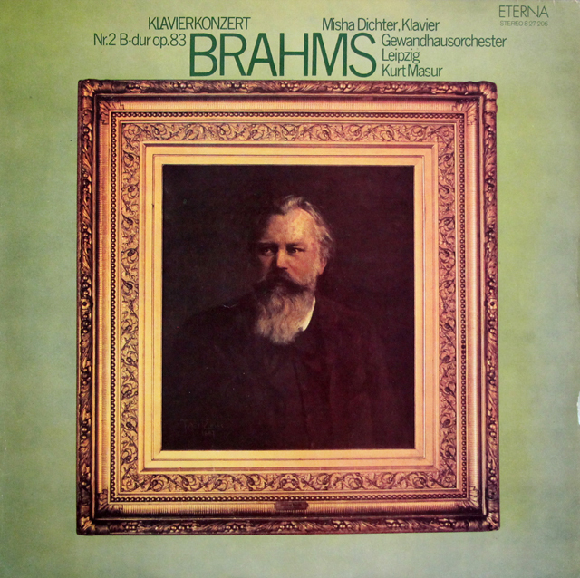 【テストプレス】　ディヒター、マズアのブラームス/ピアノ協奏曲第2番　独ETERNA　3742　LP レコード