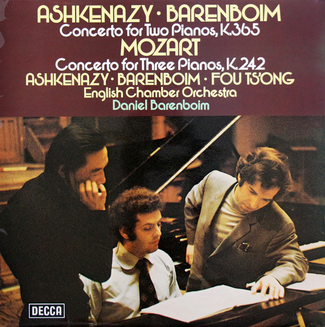 【オリジナル盤】　バレンボイム、アシュケナージらのモーツァルト/2台のピアノのための協奏曲ほか　英DECCA　3742　LP レコード
