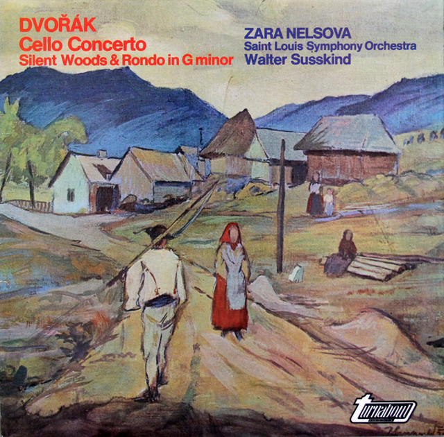 ネルソヴァ、ジュスキントのドヴォルザーク/チェロ協奏曲ほか　英turnabout　3742　LP レコード