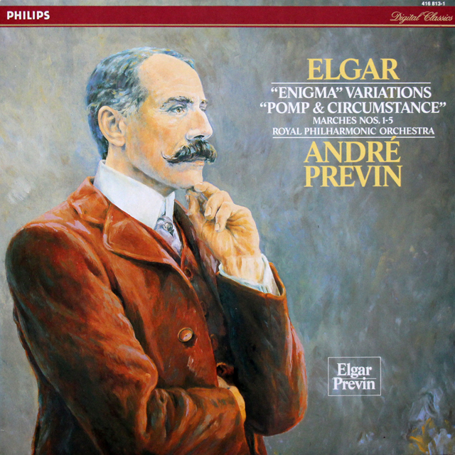 プレヴィンのエルガー/エニグマ変奏曲、威風堂々　蘭PHILIPS　3742　LP レコード