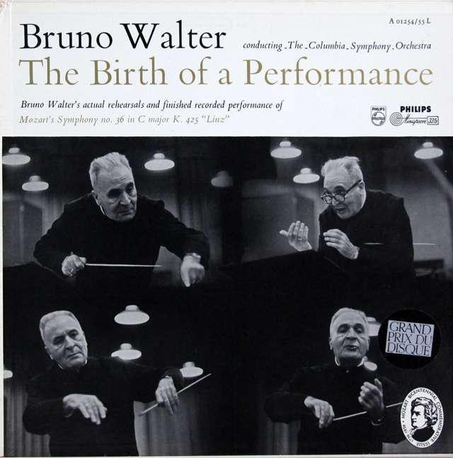 ワルターの「リンツ交響曲の誕生」（モーツァルト/交響曲第36番「リンツ」とそのリハーサル風景）　蘭PHILIPS　3742　LP レコード