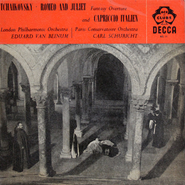 【モノラル】　ベイヌム、シューリヒトのチャイコフスキー/ロメオとジュリエット 序曲幻想曲、イタリア奇想曲　英Ace of Clubs（DECCA）　3743　LP レコード