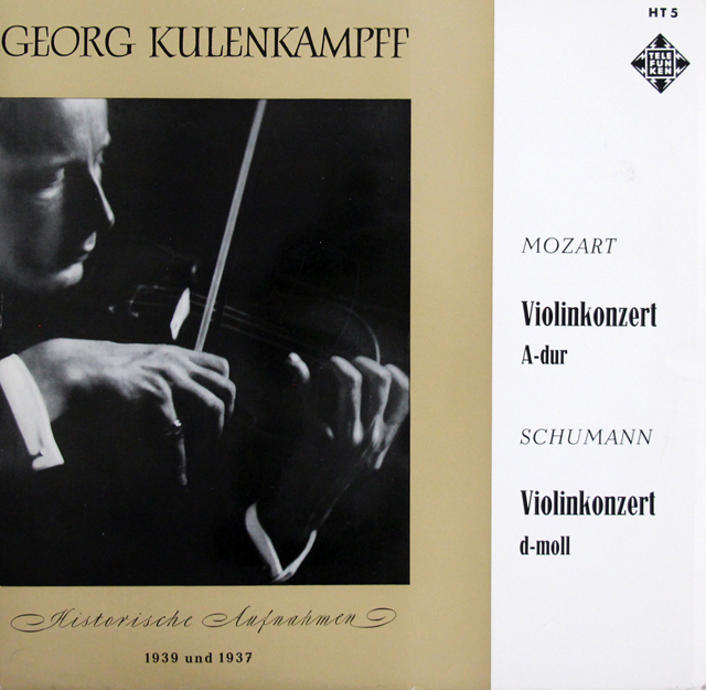 クーレンカンプのモーツァルト、シューマン/ヴァイオリン協奏曲集　独TELEFUNKEN　3743　LP レコード