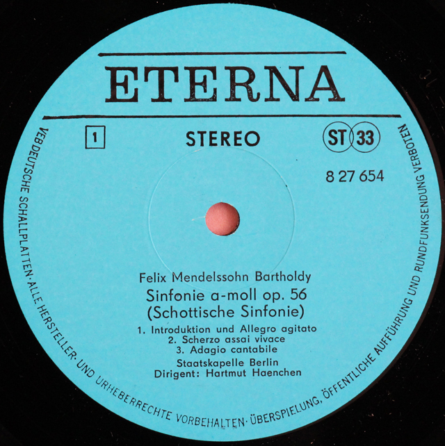 LP レコード ヘンヒェンのメンデルスゾーン/交響曲第3番