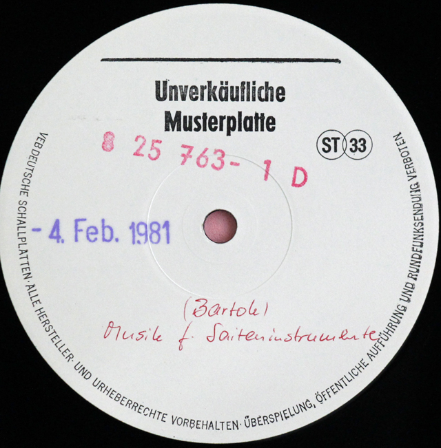 LP レコード レヘルのバルトーク/弦楽器・打楽器とチェレスタのための