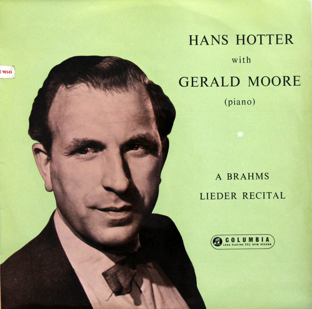 【オリジナル盤】ホッターの「ブラームス・リサイタル」　英Columbia　3744　LP レコード