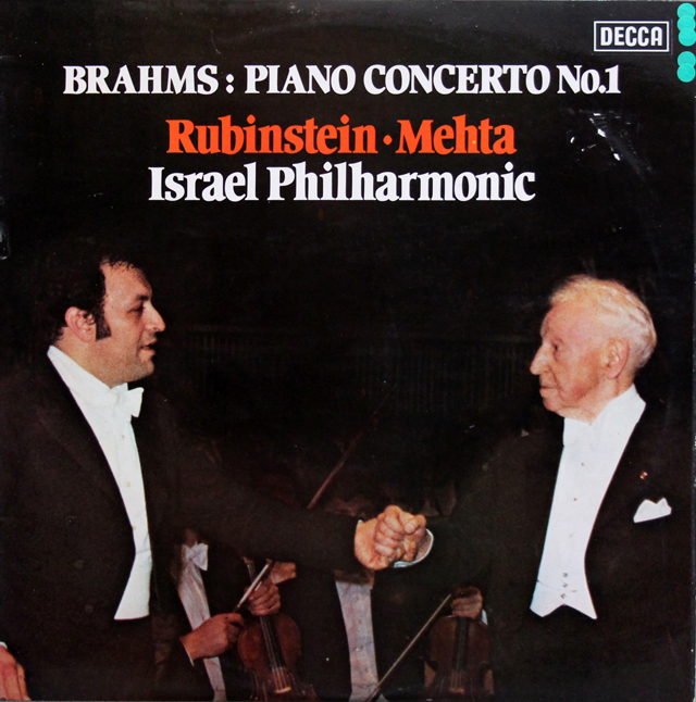 【オリジナル盤】　ルービンシュタイン、メータのブラームス/ピアノ協奏曲第1番　英DECCA　3744　LP レコード