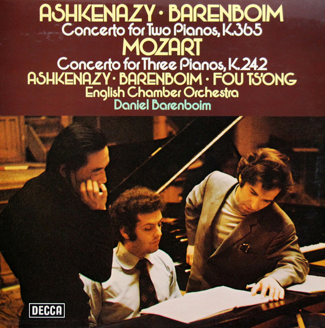 【オリジナル盤】　バレンボイム、アシュケナージらのモーツァルト/2台のピアノのための協奏曲ほか　英DECCA　3744　LP レコード