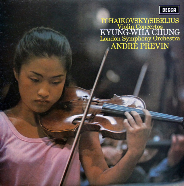 【オリジナル盤】　チョン、プレヴィンのシベリウス、チャイコフスキー/ヴァイオリン協奏曲集　英DECCA　3744　LP レコード