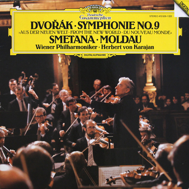 カラヤンのドヴォルザーク/交響曲第9番「新世界より」ほか　独DGG　3744　LP レコード