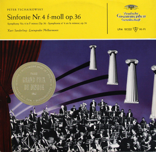 ザンデルリンクのチャイコフスキー/交響曲第4番　独DGG　3744　LP レコード