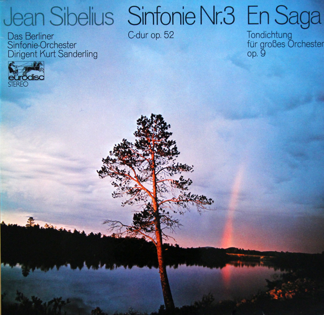 ザンデルリンクのシベリウス/交響曲第3番ほか　独eurodisc　3744　LP レコード