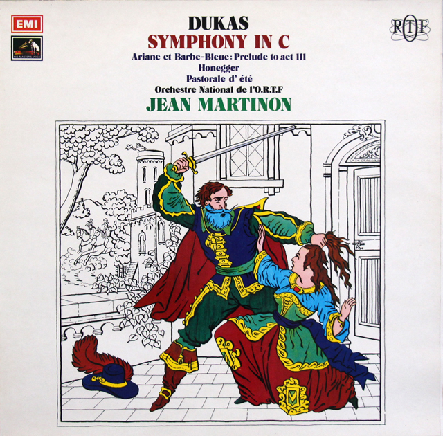 【オリジナル盤】マルティノンのデュカス/交響曲ハ長調ほか　英EMI　3744　LP レコード