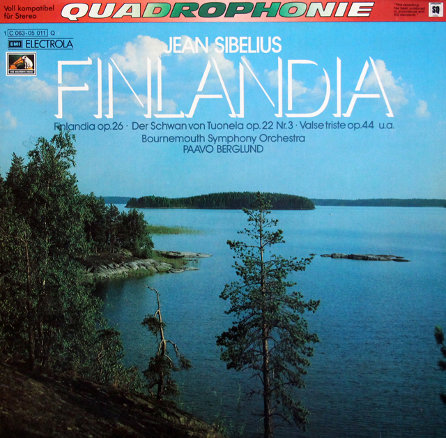 ベルグルンドのシベリウス/「フィンランディア」ほか　独EMI　3744　LP レコード