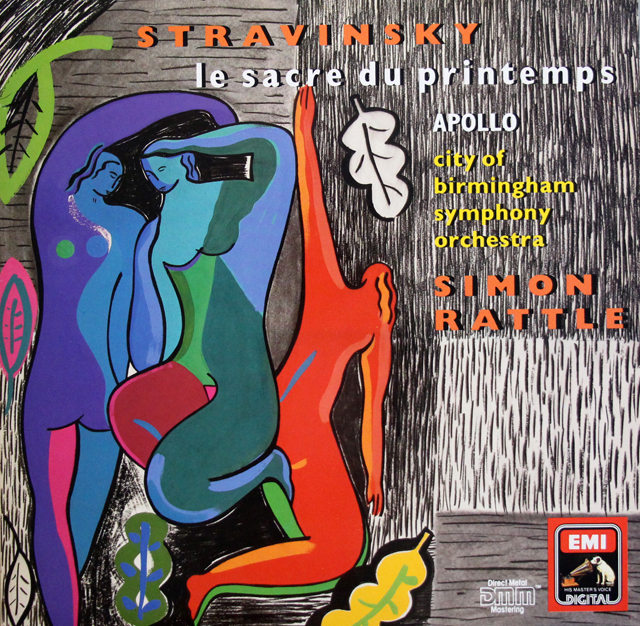 ラトルのストラヴィンスキー/春の祭典、ミューズを司るアポロ　独EMI　3744　LP レコード