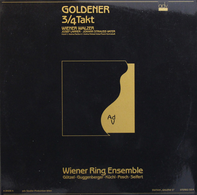 ウィーン・リング・アンサンブルの「黄金の3/4拍子」第1巻ウィンナ・ワルツ　スイスadv　3744　LP レコード