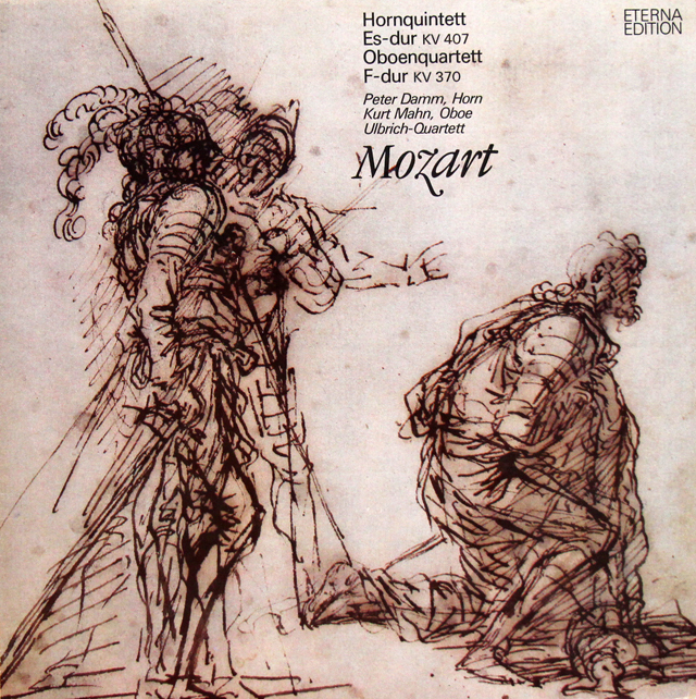 ダム、マーン、ウルブリヒ四重奏団のモーツァルト/ホルン五重奏曲、オーボエ四重奏曲　独ETERNA　3744　LP レコード