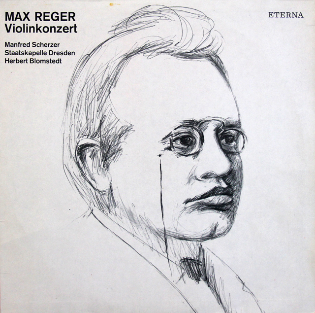 シェルツァー、ブロムシュテットのレーガー/ヴァイオリン協奏曲　独ETERNA　3744　LP レコード