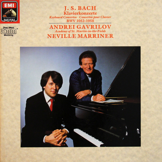 ガヴリーロフ、マリナーのバッハ/ピアノ協奏曲集　独EMI　3744　LP レコード