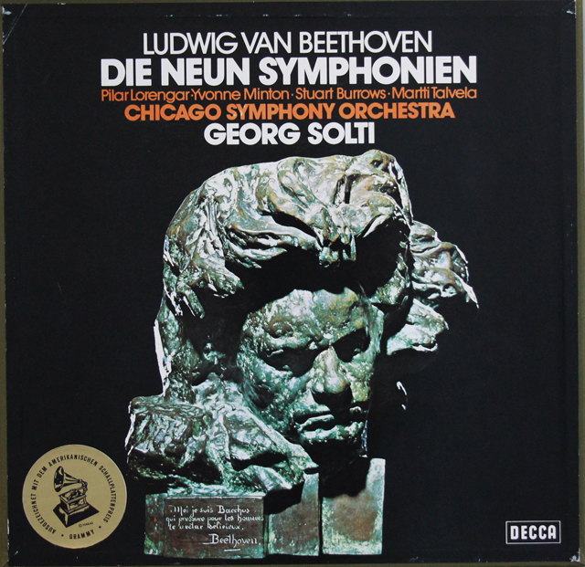 【特典盤つき】　ショルティのベートーヴェン/交響曲全集　独DECCA　3744　LP レコード