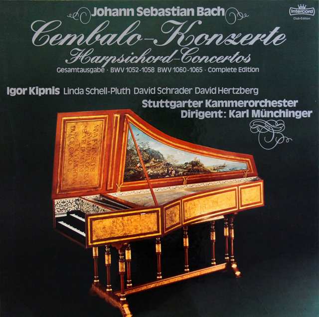 キプニス、ミュンヒンガーらのバッハ/チェンバロ協奏曲集　独intercord　3744　LP レコード