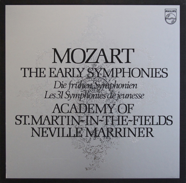 マリナーのモーツァルト/初期交響曲集　蘭PHILIPS　3744　LP レコード