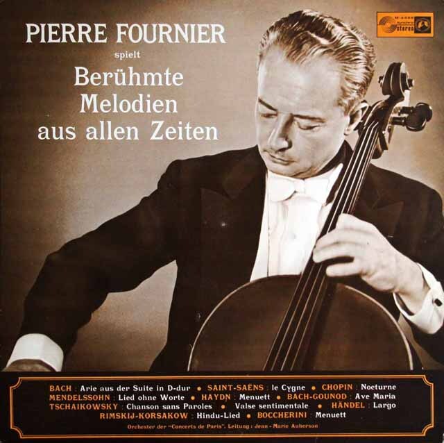 フルニエのバッハ/「G線上のアリア」ほかチェロ小品集　独CH　3745　LP レコード