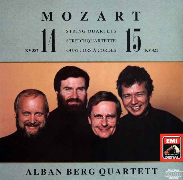 アルバン・ベルク四重奏団のモーツァルト/弦楽四重奏曲第14、15番　独EMI　3745　LP レコード