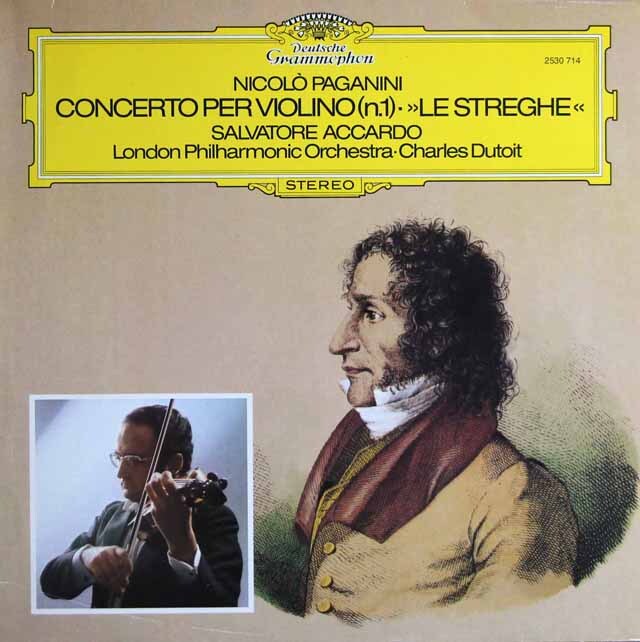 アッカルド、デュトワのパガニーニ/ヴァイオリン協奏曲第1番ほか　独DGG　3745　LPレコード