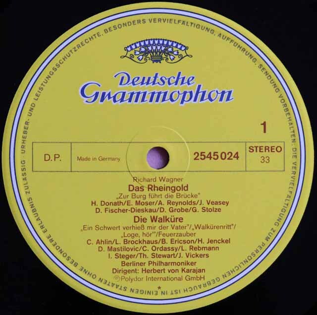 LP レコード カラヤンのワーグナー/「ニーベルングの指輪」からの名