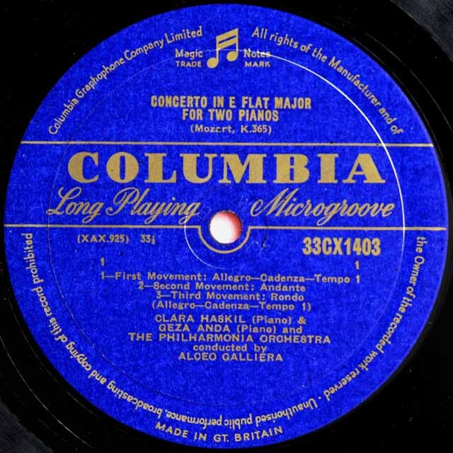 LP レコード オリジナル盤 ハスキル&アンダのバッハ&モーツァルト/2台