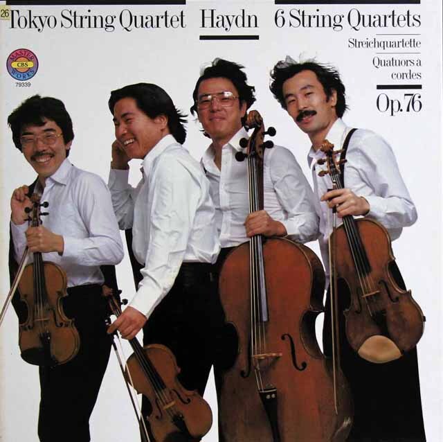 東京クヮルテットのハイドン/弦楽四重奏曲「エルディーティ」 作品76（全曲）　独CBS　3745　LP レコード