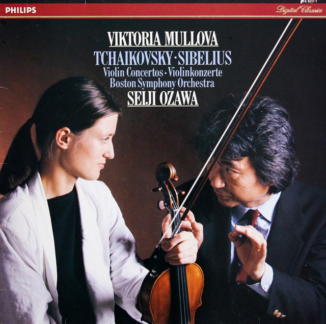 ムローヴァ&小澤のチャイコフスキー&シベリウス/ヴァイオリン協奏曲集　蘭PHILIPS　3746　LP レコード