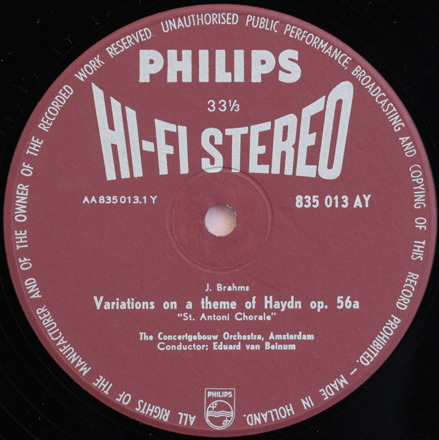 LPレコード:ブァイオリン　(キドン　クレメール)　　値下げしました。 LP レコード オリジナル盤 ベイヌムのブラームス/ハイドンの主題による