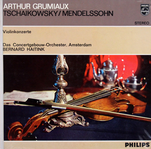 グリュミオー、ハイティンクのチャイコフスキー、メンデルスゾーン/ヴァイオリン協奏曲集　蘭PHILIPS　3746　LP レコード