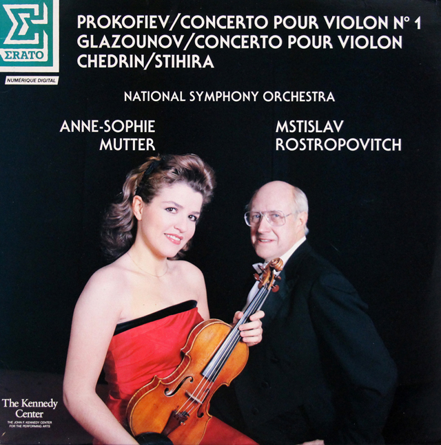 ムター、ロストロポーヴィチのプロコフィエフ、グラズノフ/ヴァイオリン協奏曲集　仏ERATO　3746　LP レコード