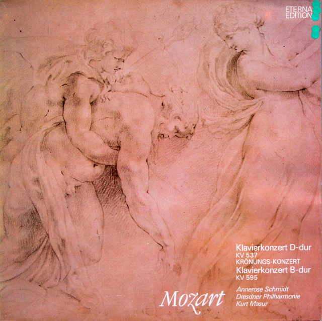 シュミット、マズアのモーツァルト/ピアノ協奏曲第26番「戴冠式」、第27番　独ETERNA　3746　LP レコード