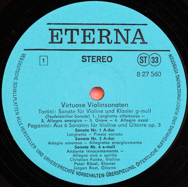 LP レコード フンケのヴァイオリンソナタ集 独ETERNA 3746