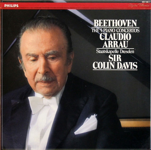 アラウ&デイヴィスのベートーヴェン/ピアノ協奏曲全集　蘭PHILIPS　3746　LP レコード
