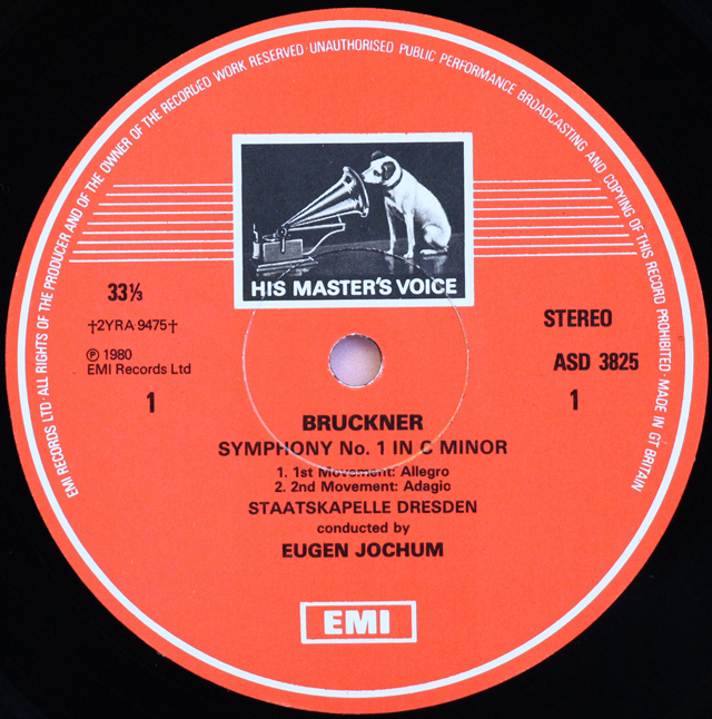 LP レコード ヨッフムのブルックナー/交響曲第1番 英EMI 3746