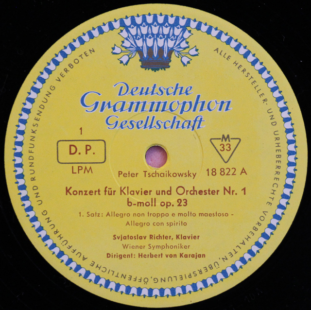 LP レコード リヒテル&カラヤンのチャイコフスキー/ピアノ協奏曲第1番