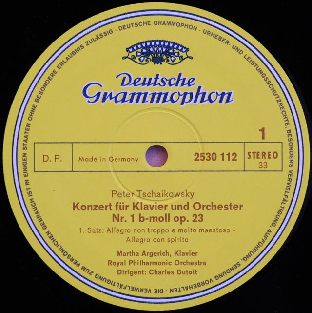 LP レコード アルゲリッチ、デュトワのチャイコフスキー/ピアノ協奏曲