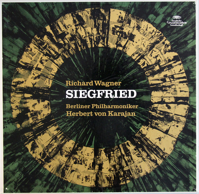 【直筆サイン入り】　カラヤンのワーグナー/楽劇「ジークフリート」全曲　独DGG　3746　LP レコード