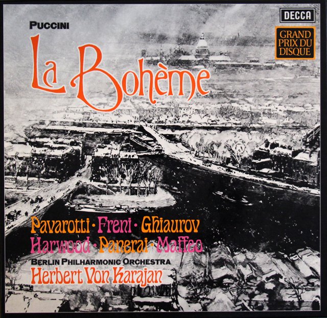 カラヤンのプッチーニ/「ラ・ボエーム」全曲　独DECCA　3746　LP レコード