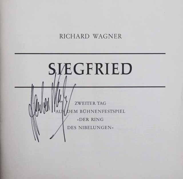 LP レコード 直筆サイン入り カラヤンのワーグナー/楽劇「ジーク