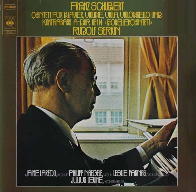 ゼルキンらのシューベルト/ピアノ五重奏曲「鱒」　独CBS　3724　LP レコード